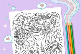 If you are on an iphone: Free Social Distancing Coloring Page Belinda Lettering Artist And Illustrator Chicago
