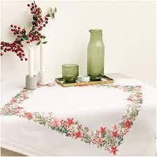 Maybe you would like to learn more about one of these? Rico Christmas Flower Embroidery Table Cloth Kit