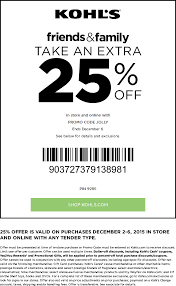 25 Off At Kohls Or Online Via Promo Code Jolly Shopping Coupons Kohls Coupons Coupons