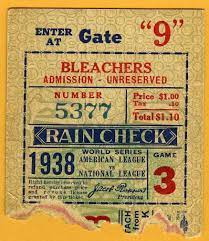 1938 World Series Ticket Stub New York Yankees Chicago Cubs Gm 3 Bill Dickey Hr Ebay In 2021 World Series Tickets Baseball Ticket World Series