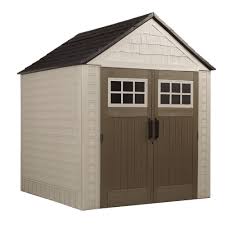 Rubbermaid Big Max 7 Ft 1 In X 7 Ft 2 In Resin Storage Shed 1887154 The Home Depot Outdoor Storage Sheds Rubbermaid Shed Shed Storage