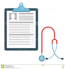Medical Chart With Stethoscope Stock Vector Illustration