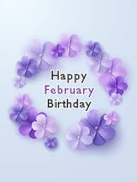 ) plant the seeds of love in your hearts. Happy February Birthday Card Violet Birthday Greeting Cards By Davia