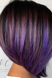 Black And Purple Tresses Purplehair Shorthairstyles Light And Da In 2020 Brown Hair With Highlights Hair Color Light Brown Brown Hair With Highlights And Lowlights