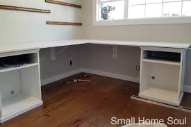 Diy L Shaped Desk One Room Challenge Week 4 Girl Just Diy Diy Corner Desk L Shaped Desk Diy Computer Desk