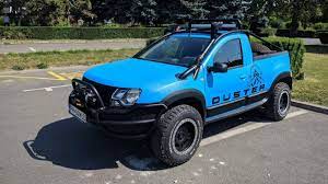 Dacia duster off road at forest. Rare Dacia Duster Pickup Gets Off Road Makeover