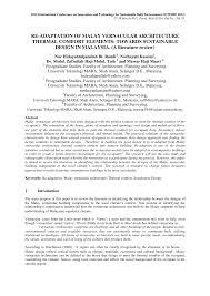 Literature review (in a research study). Pdf Re Adaptation Of Malay Vernacular Architecture Thermal Comfort Elements Towards Sustainable Design In Malaysia A Literature Review
