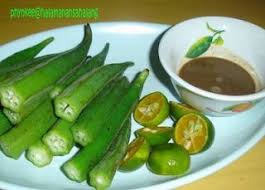 The Typical Filipino Would Go For Bagoong Alamang But To Really Enjoy The Slimy Goodness Of Steamed Okra You Have To Dip It Filipino Recipes Food Mang Tomas