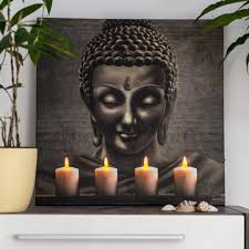 Buddha bild 120x80 cm − fotografie auf vlies leinwandbild xxl dekoration wandbilder modern kunstdruck mehrteilig 500331a. Timer Led Bild Leinwand Mit Buddha Wandbild Kaufland De