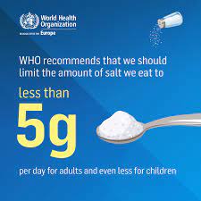 The constant push to lower sodium in your diet can increase. Who Europe Pa Twitter Who Recommends Limiting The Amount Of Salt We Eat To Less Than 5g Per Day For Adults This Should Be Even Less For Children Https T Co Puqmoobeuz