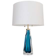 Swedish Mid Century Modern Table Lamp By Carl Fagerlund For Orrefors In Blue Mid Century Modern Table Lamps Mid Century Modern Lamp