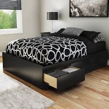 Aside from the drawers on the base, the headboard is also equipped with enough spaces to store this bed features a minimalist aesthetic with maximum storage. Step One Full Platform Bed Frame With Drawers 3 1 2 By 6ft Black Konga Online Shopping