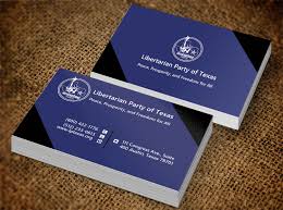 • digital copying for small to large orders. Bold Modern Political Business Card Design For Libertarian Party Of Texas By Lanka Ama Design 7686268