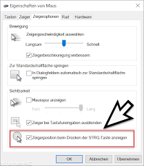 Drückt man eine tastenkombination oder ein sonderzeichen, passiert nichts. Maus Zeigerposition Beim Drucken Der Strg Taste Anzeigen Desktop Einstellungen Maus Option Windows Faq
