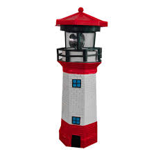 Amazon Com Gallity Solar Led Garden Lighthouse Solar Tower Lamp Outdoor Solar Lighthouse Solar Rotating Led Lighthouse Light Outdoor Yard Decoration Illuminate Your Patio Yard Beauty