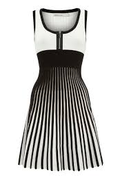 Black And White Clothing Karen Millen Rib Panelled Knit Dress Black And White Dj136 73 22 Clothes Design Karen Millen Dress Karen Millen