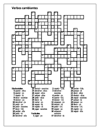 Stem Changing Verbs In Spanish Crossword Spanish Lessons For Kids Spanish Learning Activities Verb