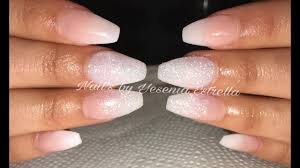 You might have heard about ombre hair since it is a popular hairstyle that has been around for quite some. Pink And White Acrylic Ombre Nail S Youtube