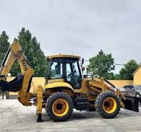 The 9-Ton Backhoe Loader with Four Wheel Steering and H-Shaped Legs Works Stably and Can Be Mass Produced