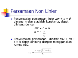 Berikut informasi sepenuhnya tentang contoh soal fungsi non linear matematika dan jawabannya. Contoh Soal Persamaan Non Linier