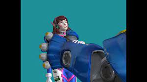 Overwatch - D.va pinned/charge ryona (All legendary skins) - YouTube