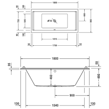 Sie stehen zu gunsten von das herunterladen zur norm. Duravit Starck Badewanne Rechteck 180 X 90 Cm 700339000000000 Megabad