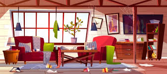 10 high quality messy living room clipart in different resolutions. Free Vector Messy Living Room With Dirty Dishes On Table