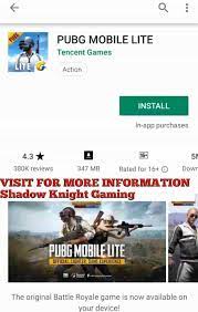 Pubg Mobile Lite Global Release Date Apk Download Shadow Knight Gaming A Gamer S Heaven