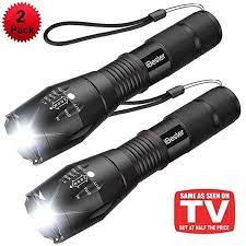 Tactical Flashlight 2 Pack Ibester 1600 Lumens Creea Xml T6 Led Taclight As Seen On Tv Portable Zo Tactical Flashlight Flashlight Tactical Led Flashlight