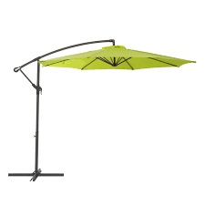 The offset design makes this umbrella perfect for chairs, tables, pools or other areas where you do not want a support pole in the middle of the furniture. Corliving 9 5ft Lime Green Uv Resistant Offset Tilting Fabric Patio Umbrella Ppu 440 U