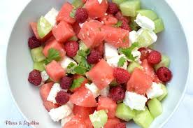 Salade D Ete Pasteque Framboises Concombre Feta Idee Recette Salade Recettes De Cuisine Recette Salade Ete