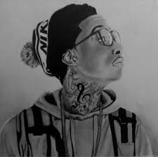 Wiz Khalifa Drawing Not By Me Rap Lyrics Quotes The Wiz Portrait