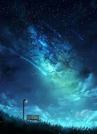 Banco bajo el cielo estrellado, arte de cielo estrellado de anime fondo de  pantalla del teléfono | Pxfuel