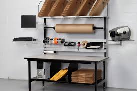 Equipment Workstations Dehnco Pbs1001 Packing Station Table Shorr Packaging Jpg Shorr Packaging Corporation Packing Station Warehouse Design Warehouse Office