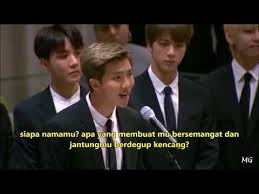 Indonesia Sub Pidato Bts Sidang Umum Pbb 2018 Peluncuran Genunlimited Youth Strategy Youtube Kutipan Lirik Motivasi Momen Lucu