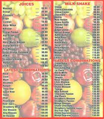 Menu Of Health Juice Centre Health Juice Centre Menu Vashi Navi Mumbai Eazydiner