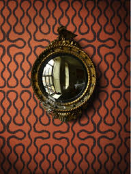 Vivienne Westwood Wallpaper And A Van Eyckian Convex Mirror Cole And Son Convex Mirror Mirror
