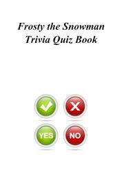 Nov 04, 2021 · 'frosty the snowman' was a fairy tale they say! Buy Frosty The Snowman Trivia Quiz Book Book Online At Low Prices In India Frosty The Snowman Trivia Quiz Book Reviews Ratings Amazon In