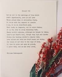 Shakespeare Sonnet 116 Love Poem Wedding By Bookishgifts On Etsy Shakespeare Sonnets Sonnet 116 Shakespeare Love Poems