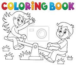 Maybe you would like to learn more about one of these? Dibujos Para Colorear Ninos En El Tema De Balancin 1 Pinturas Para La Pared Cuadros Balancin Colorante Recreativo Myloview Es