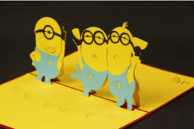 New Design Cute Minions 3d Handmade Creative Pop Up Greeting Cards For Baby Shower Invitations Birthday Wishes 10pcs Lot Card Birthday Design Bridesmaid Dress Onlinedesign A Pokemon Card Aliexpress