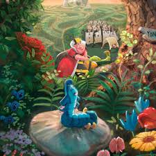 Alice in wonderland alice in watercolor faux canvas print. Alice In Wonderland Gallery Wrap Canvas