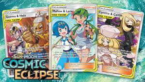 The japanese version of this set is called tag bolt and is smaller with only 118 cards. Tag Team Supporters Take Control In The Pokemon Tcg Sun Moon Cosmic Eclipse Expansion Pokemon Com