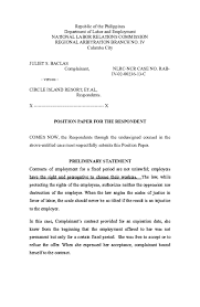 What Is A Position Paper In Law