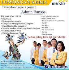 Posisi yang dibutuhkan lowongan kerja januari 2021, bank bri yaitu relationship manager (rm) kredit dan relationship manager (rm) dana. Lowongan Kerja Di Kotawaringin Barat Kalimantan Tengah Juli 2021