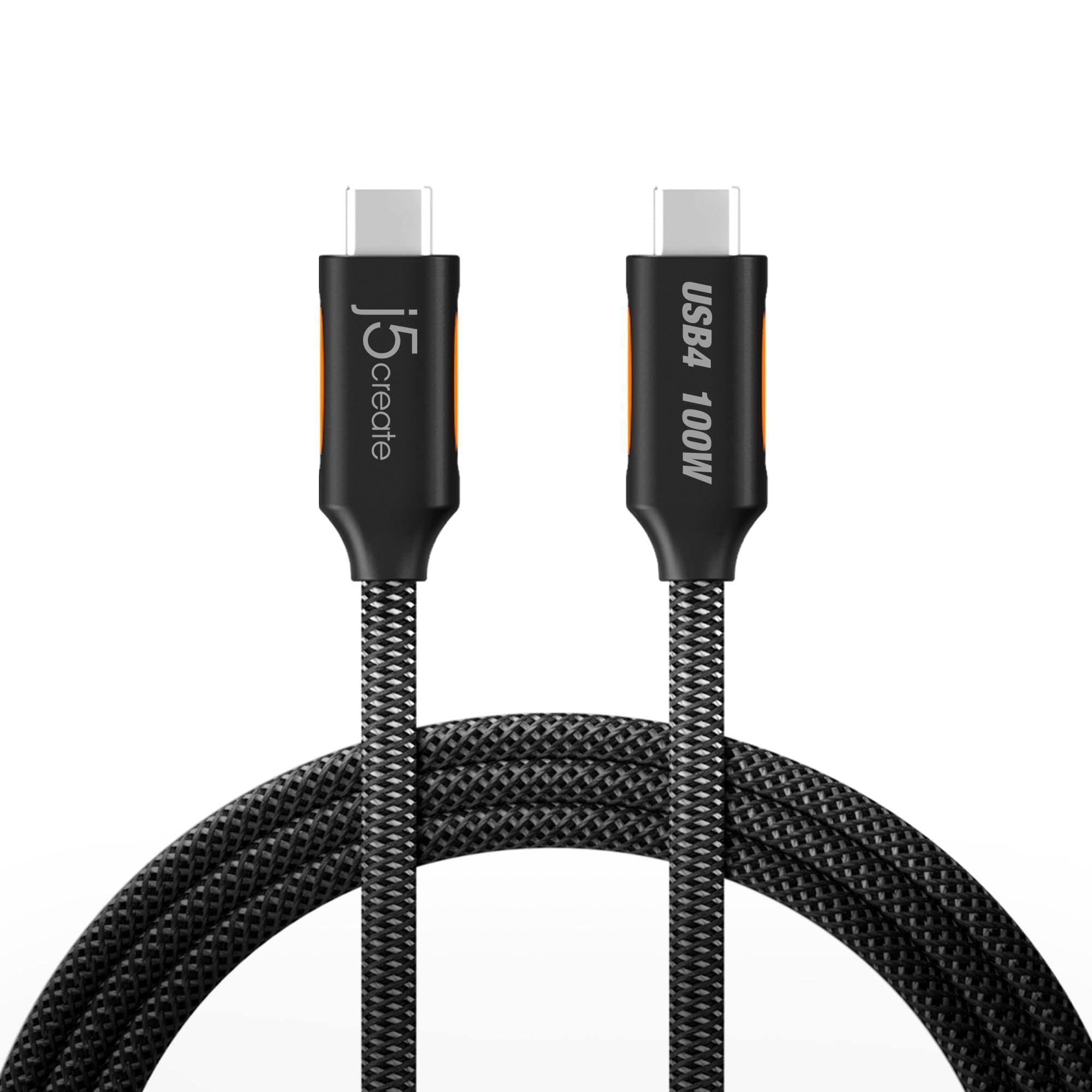 j5create USB4 40Gbps Full-Featured USB-C Coaxial Cable jucx27l12