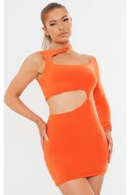 Are there any dresses with sleeves this season? Bodycon Dresses In The Color Orange For Women Fashiola Com