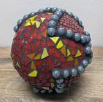 Textured Sphere | Garden Sphere, Outdoor Mosaic Art, Handmade Decor
