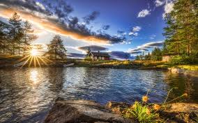 It is part of the traditional region. Download Wallpapers Ringerike 4k Sunset Lake Summer Norway Beautiful Nature Europe For Desktop Free Pictures For Desktop Free