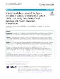 Hagada hama'arawit) oder westbank (englisch west bank), auch cisjordanien, in israel offiziell judäa und samaria (hebräisch. Improving Diabetes Control For Syrian Refugees In Jordan A Longitudinal Cohort Study Comparing The Effects Of Cash Transfers And Health Education Interventions Jordan Reliefweb